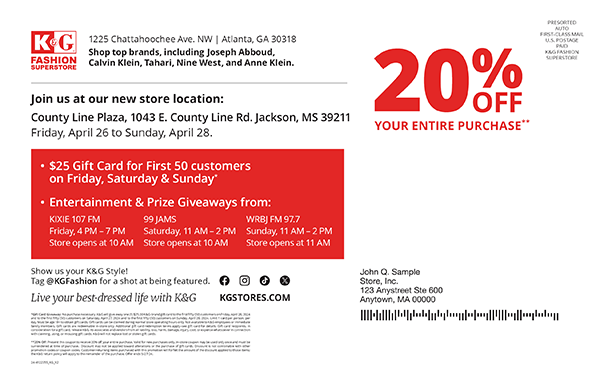 Grand Opening Direct Mailer - Back